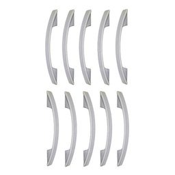 10 Puxadores para Armário Cozinha Cromado Prateado Elegance - 1