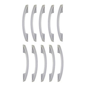 10 Puxadores para Armário Cozinha Cromado Prateado Elegance
