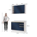 Ver imagem 4 de Armário de Cozinha Compacta Garrafeiro 100% Mdf 120cm Branco/azul Profundo Celeste Kappesberg