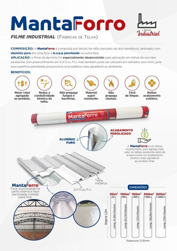 Manta Termica para Telhado Kit 215 m² + Fita - Multifoil Forro Dplastic - 9