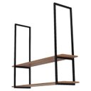 Ver imagem 3 de Nicho Preto Prateleira Suspensa Teto Banheiro Madeira 1.20mt