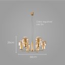 Ver imagem 2 de Pendente Zuriel Ouro Fosco LT015-AB + 6X LED E27 Starlux ST2560