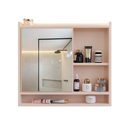 Ver imagem 1 de Espelheira Armário Suspenso para Banheiro com Porta Espelho e Nicho Aqua - Casa Uau:off White