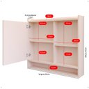 Ver imagem 5 de Espelheira Armário Suspenso para Banheiro com Porta Espelho e Nicho Aqua - Casa Uau:off White