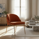 Ver imagem 1 de Cadeira Poltrona Decorativa Nuvem Premium Orgânico:bouclé Terra Cota