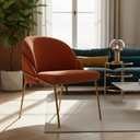 Ver imagem 3 de Cadeira Poltrona Decorativa Nuvem Premium Orgânico:bouclé Terra Cota