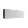 Armário Aéreo Andreia P/ Cozinha 160cm 4 Portas Ajl Móveis - Amêndoa/branco - 2