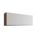 Ver imagem 2 de Armário Aéreo Andreia P/ Cozinha 160cm 4 Portas Ajl Móveis - Amêndoa/branco
