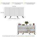 Ver imagem 4 de Aparador Buffet 4 Portas Retrô Alemanha Multimóveis BR3556