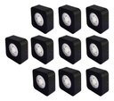 Ver imagem 1 de Kit 10 Spot Led Quadrado Fixo Sobrepor 5w 3 Opções de Luz - Preto Branco Frio - 127/220v