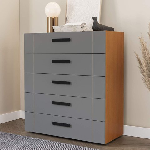 Cômoda Organizadora 90cm com 5 Gavetas 240840 Linha Lisboa Politorno Móveis
