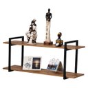 Ver imagem 1 de Nicho Sala e Quarto Preto Com Prateleiras Amadeirado 120cm