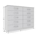 Ver imagem 3 de Cômoda 10 Gavetas Austin Evidência Móveis