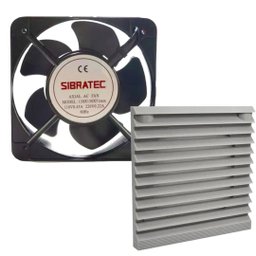 Kit Microventilador 150x150x52 110v 220v + Veneziana - 1