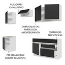 Ver mais imagens de Armário De Cozinha Completa 240Cm Branco/Preto Glamy Madesa