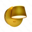 Ver imagem 1 de Arandela (com Interruptor) 12×12cm 14w 3000k 1400lm Bivolt Metal Dourado + Acrílico