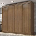 Ver imagem 1 de Guarda-Roupa Casal Madesa Austin 4 Portas de Correr 3 Gavetas Rustic Cor:Rustic