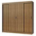 Ver imagem 2 de Guarda-Roupa Casal Madesa Austin 4 Portas de Correr 3 Gavetas Rustic Cor:Rustic