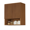 Ver imagem 1 de Armario Aéreo Organizador Multiuso Quarto Sala Bela 2 Portas:freijo/ripado 3d