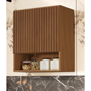 Ver imagem 2 de Armario Aéreo Organizador Multiuso Quarto Sala Bela 2 Portas:freijo/ripado 3d