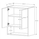 Ver imagem 3 de Armario Aéreo Organizador Multiuso Quarto Sala Bela 2 Portas:freijo/ripado 3d