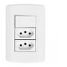 Conjunto Modular 1 Tecla Simples + 2 Tomada 10a Pluzie 7237 - 1