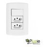Conjunto Modular 1 Tecla Simples + 2 Tomada 10a Pluzie 7237 - 3