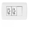 Conjunto Modular 1 Tecla Simples + 2 Tomada 10a Pluzie 7237 - 2