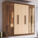 Ver imagem 1 de Guarda-roupas Casal 8 Portas 242cm Multimóveis Cr35261 Castanho-nude