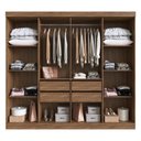 Ver imagem 5 de Guarda-roupas Casal 8 Portas 242cm Multimóveis Cr35261 Castanho-nude