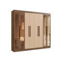 Ver imagem 2 de Guarda-roupas Casal 8 Portas 242cm Multimóveis Cr35261 Castanho-nude