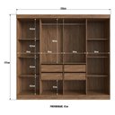 Ver imagem 4 de Guarda-roupas Casal 8 Portas 242cm Multimóveis Cr35261 Castanho-nude