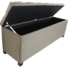 Puf Baú Estofado em Capitonê Queen 160x40x45cm Marrom Claro - Produto Direto de Fábrica - 2