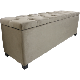 Puf Baú Estofado em Capitonê Queen 160x40x45cm Marrom Claro - Produto Direto de Fábrica - 1