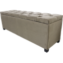 Ver imagem 3 de Puf Baú Estofado em Capitonê Queen 160x40x45cm Marrom Claro - Produto Direto de Fábrica