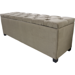 Puf Baú Estofado em Capitonê Queen 160x40x45cm Marrom Claro - Produto Direto de Fábrica - 3