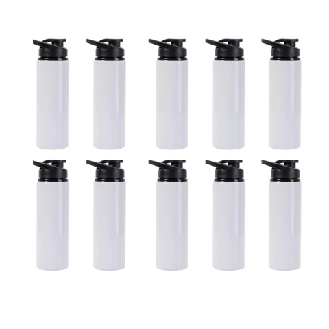 10 Squeezes de Aluminio Branco 750 Ml P/sublimação
