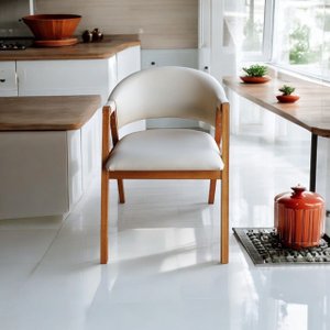 Kit 8 Cadeiras Olivia em Madeira Maciça de Eucalipto Vermelho Verniz Imbuia Rust Factor Branco