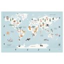 Ver imagem 1 de Edredom Dupla Face Foto Bebê Mêsversário Mapa Mundi Animais