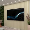 Ver imagem 1 de Painel para TV até 85 Polegadas Ripado com LED 100% MDF 250CMX218CM Supremo Bege Off White