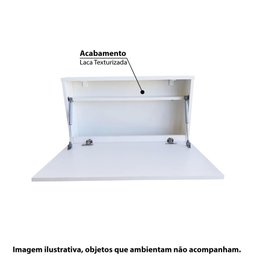 Escrivaninha Mesa Suspensa Dobrável 68,5 cm - Branco/Cinza - 2 Escrivaninha Mesa Suspensa Dobrável 68,5 cm - Branco/Cinza - 2