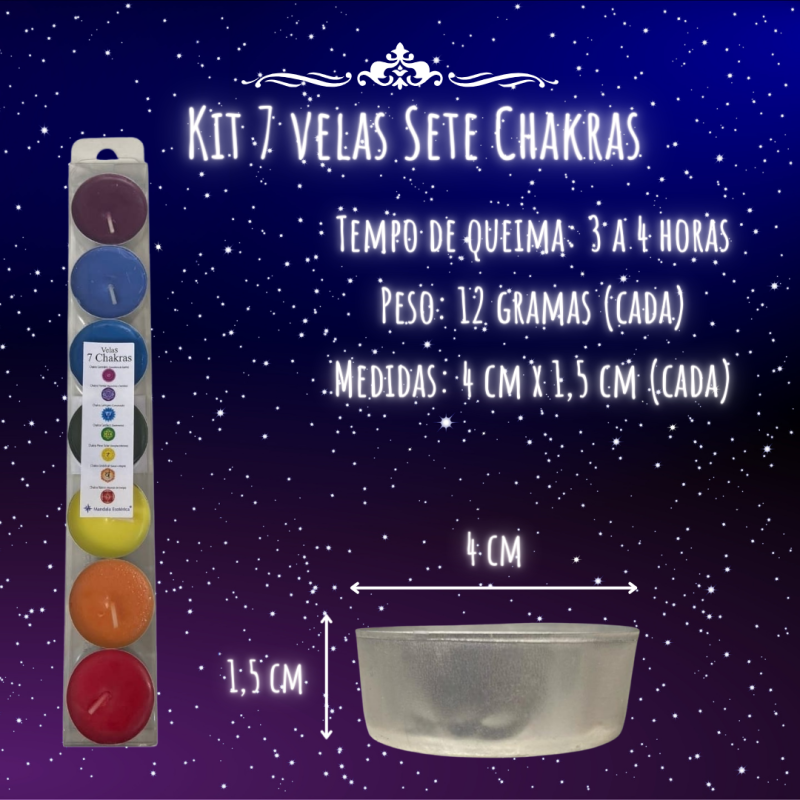 Kit 7 Velas 7chakras Rechaud Difusor Flutuante Fondue - 2