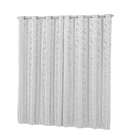 Cortina Jacquard 2,80x2,30 Para Varão Simples:Branco