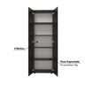Armário para Lavanderia Multiuso Curitiba com 2 Portas - Preto - 3