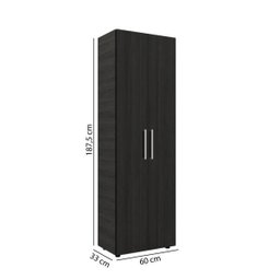 Armário para Lavanderia Multiuso Curitiba com 2 Portas - Preto - 4 Armário para Lavanderia Multiuso Curitiba com 2 Portas - Preto - 4