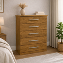Ver imagem 2 de Cômoda Vane 013 5 Gavetas com Chave Organizador Quarto :Cinamomo