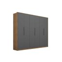 Ver imagem 2 de Guarda Roupa Casal 6 Portas e 6 Gavetas Atrice Amendola/grafito - Demóbile