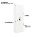 Ver imagem 2 de Armário para Cozinha Multiuso Curitiba com 2 Portas e 5 Nichos - Branco