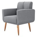 Ver imagem 2 de Poltrona Decorativa Juan Boucle Cinza
