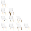 Ver imagem 2 de Kit 10 Cadeiras de Jantar Corino Pés Palito Branco
